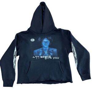Cortana Black Graphic Hoodie "It Begins With You" Size Medium